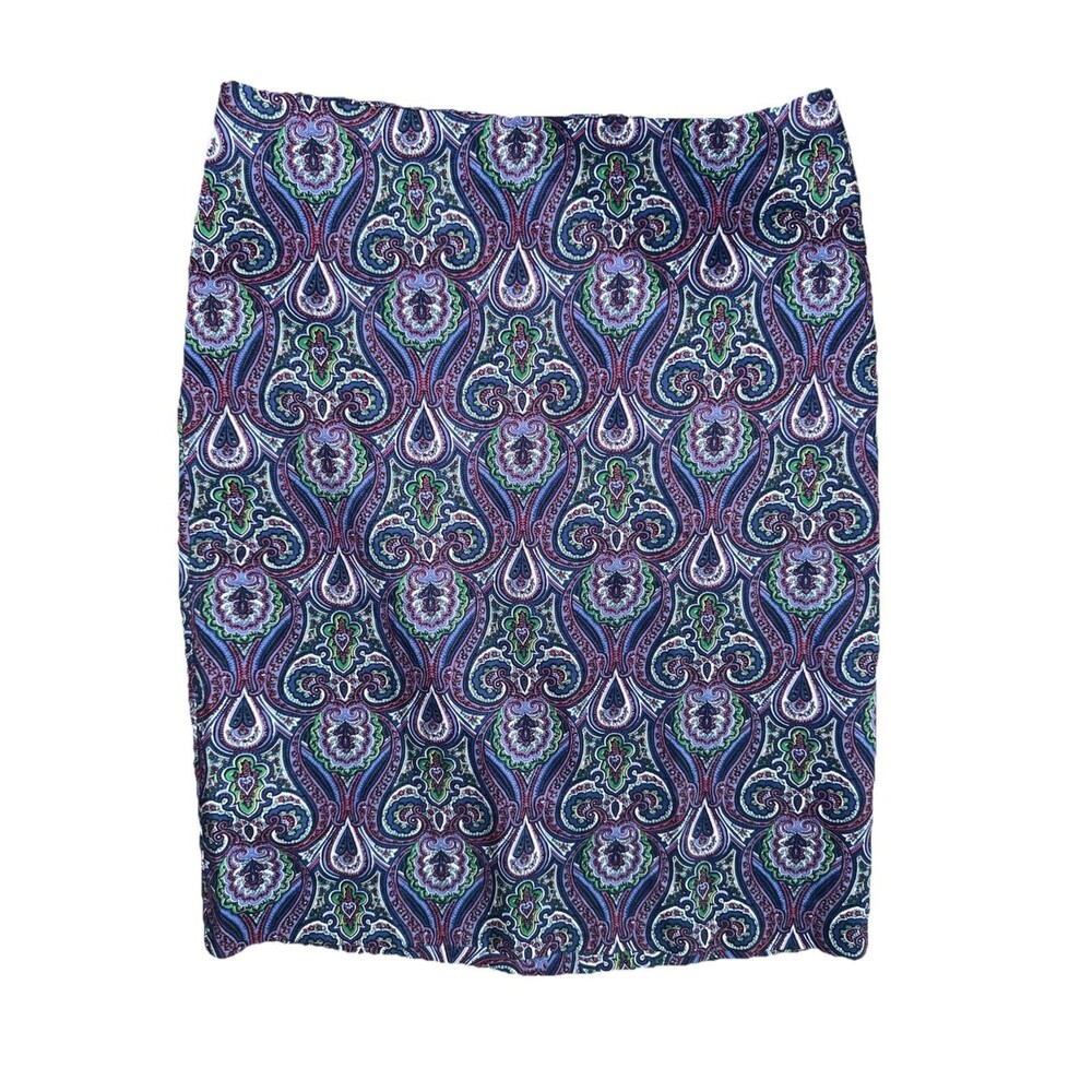 Talbots Womens Size 10 Geometric Print Colorful Skirt 33x24